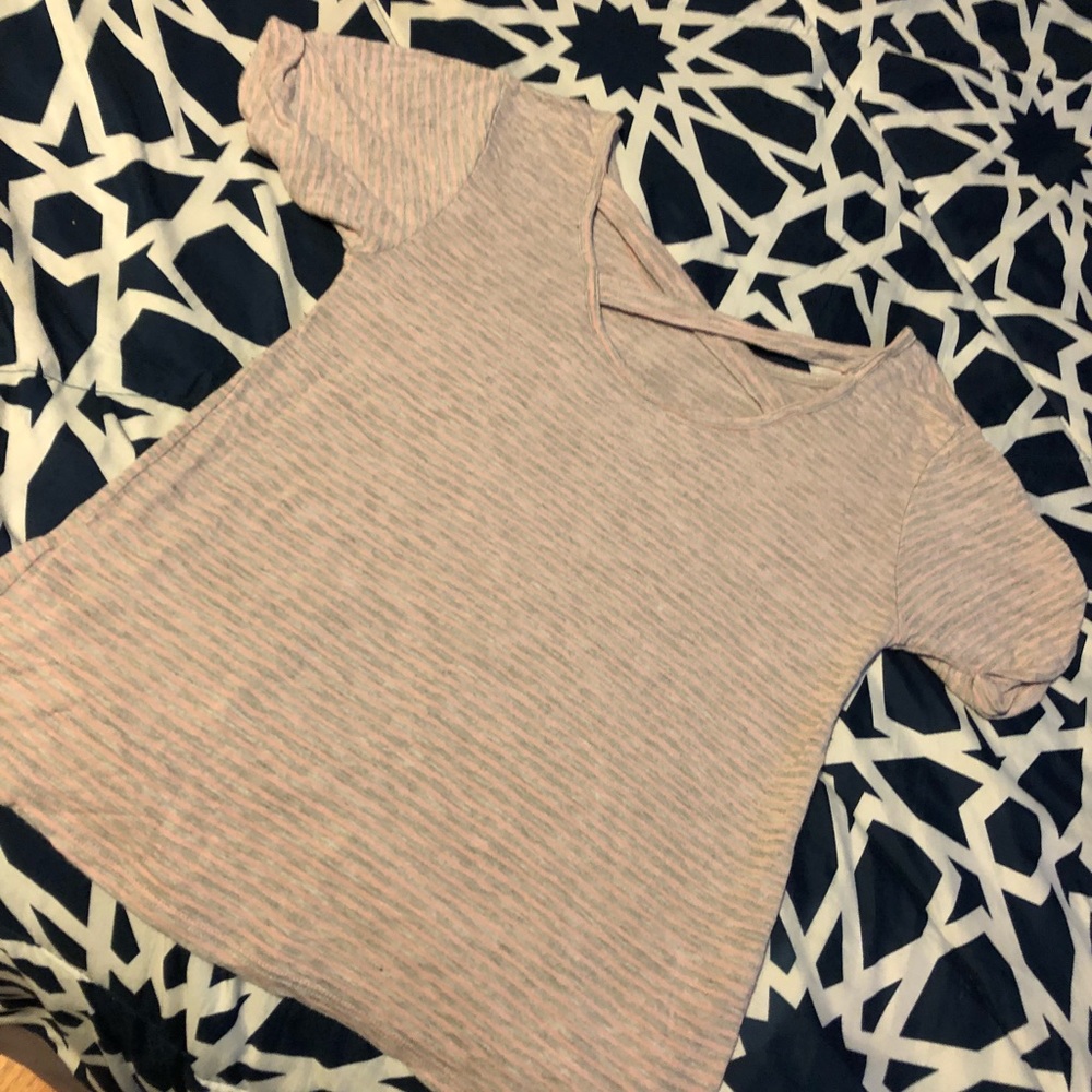 Grey and Pink Crop top